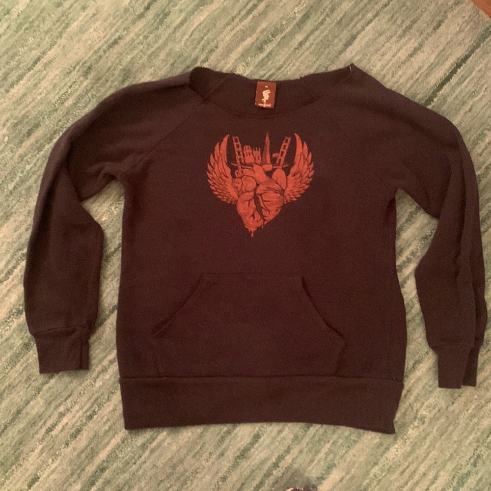 UpperPlayground San Francisco winged heart sweatshirt